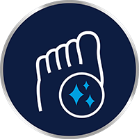 Veillez à ce que vos pieds soient propres et secs